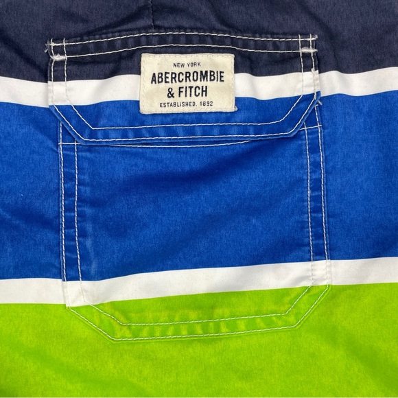ABERCROMBIE & FITCH Board Shorts Men's Sz XL 36 x 10 Relaxed Drawstring Swim - Picture 9 of 10